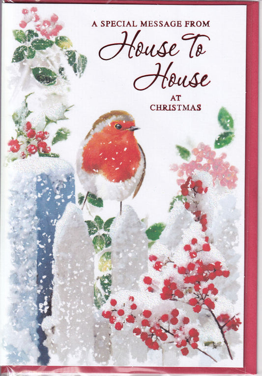 A Special Message From House To House At Christmas Card - Simon Elvin