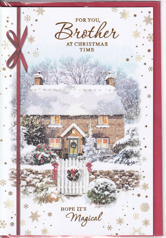 For You Brother At Christmas Time Card - Simon Elvin