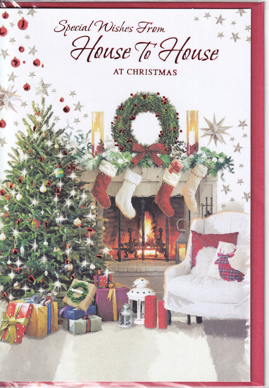 Special Wishes From House To House At Christmas Card - Simon Elvin