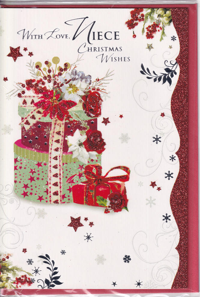 With Love Niece Christmas Wishes Card - Simon Elvin