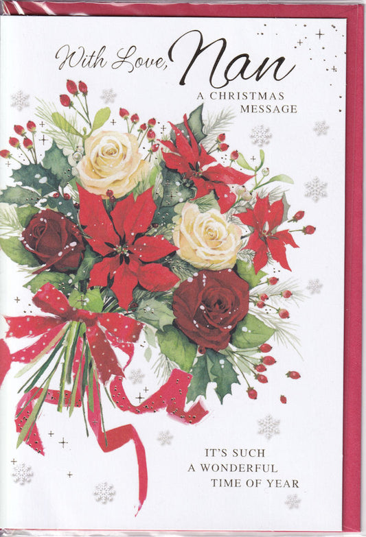 With Love Nan A Christmas Message Card - Simon Elvin