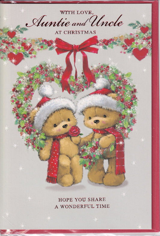 With Love Auntie And Uncle At Christmas Card - Simon Elvin