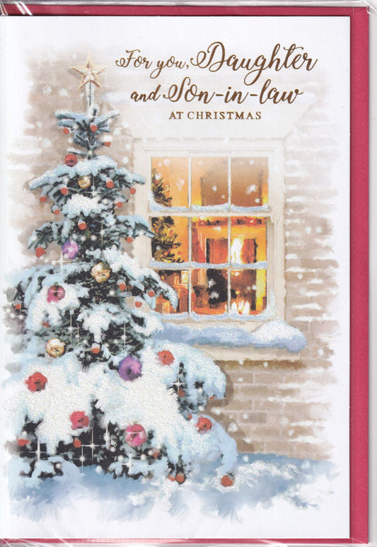 For You Daughter And Son-In-Law At Christmas Card - Simon Elvin