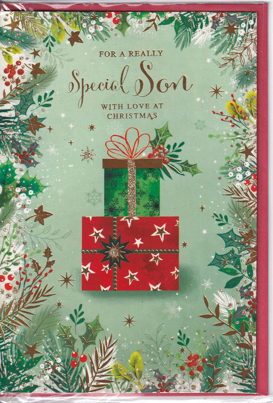 For A Really Special Son With Love At Christmas Card - Simon Elvin