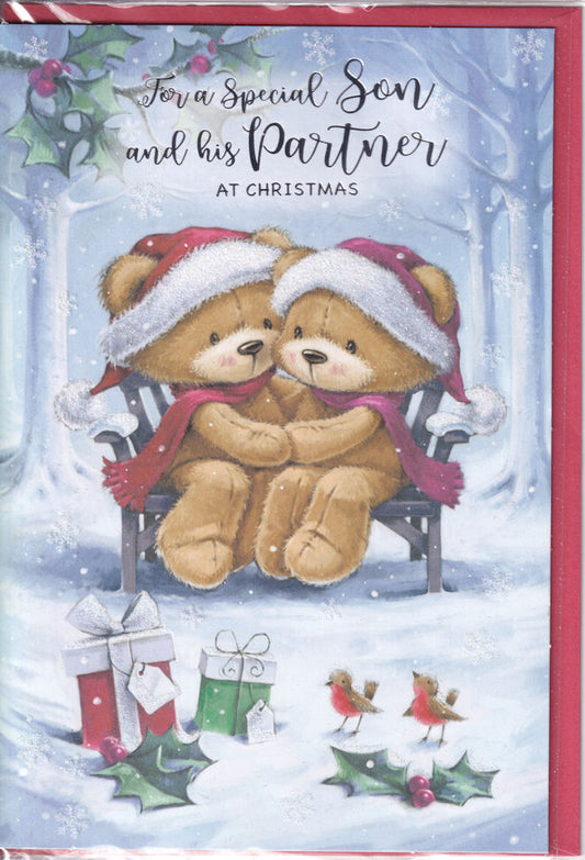 For A Special Son And His Partner At Christmas Card - Simon Elvin