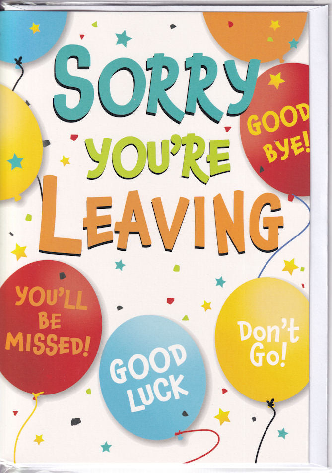 Sorry You're Leaving Card - Simon Elvin