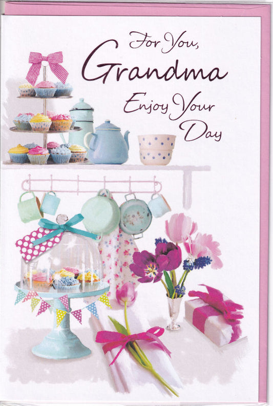 For You Grandma Enjoy Your Day Birthday Card - Simon Elvin