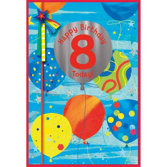 8 Today! Happy Birthday Card - Simon Elvin