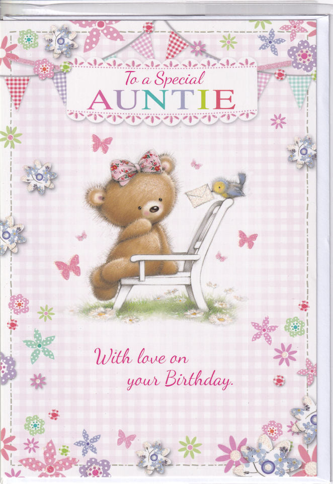 Special Auntie With Love Birthday Card - Simon Elvin