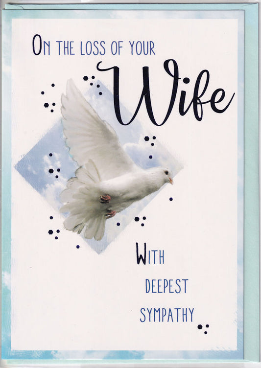 On The Loss Of Your Wife With Deepest Sympathy Card - Simon Elvin