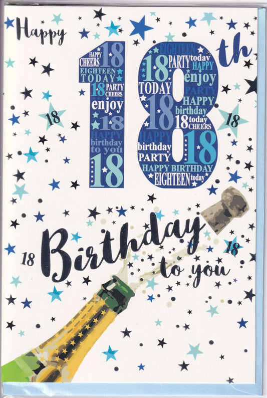 Happy 18th Birthday To You Card - Simon Elvin
