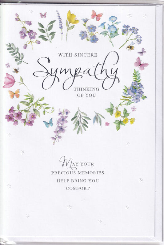 With Sincere Sympathy Thinking Of You Card - Simon Elvin