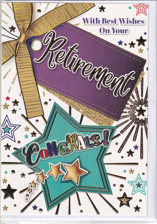 With Best Wishes On Your Retirement Card - Silverline