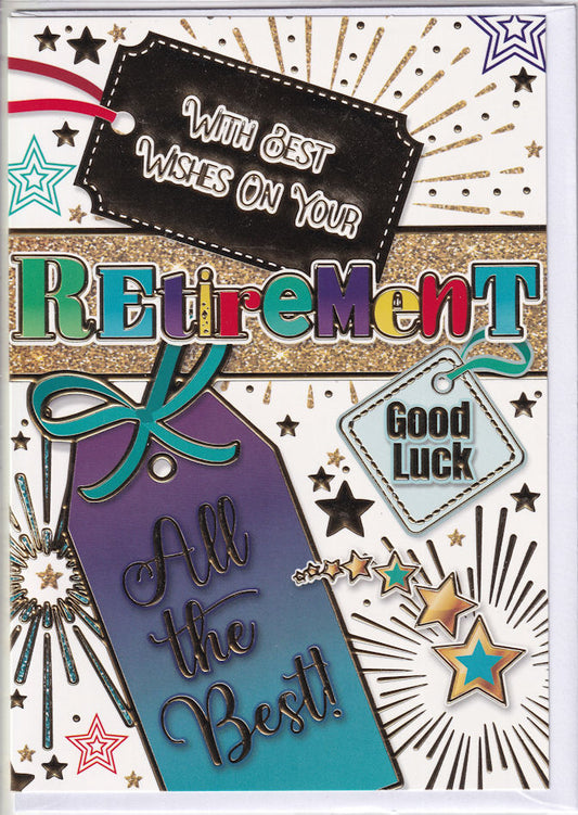 Good Luck Retirement Card - Silverline