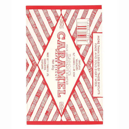Tunnock's Caramel Wafer Wrapper Cotton Tea Towel - Gillian Kyle