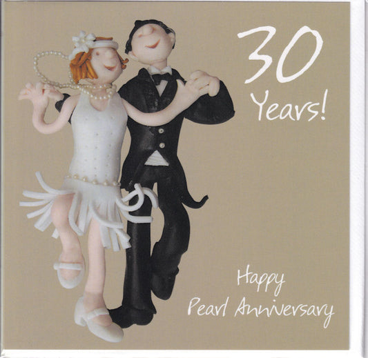30 Years! Happy Pearl Anniversary Card - Holy Mackerel