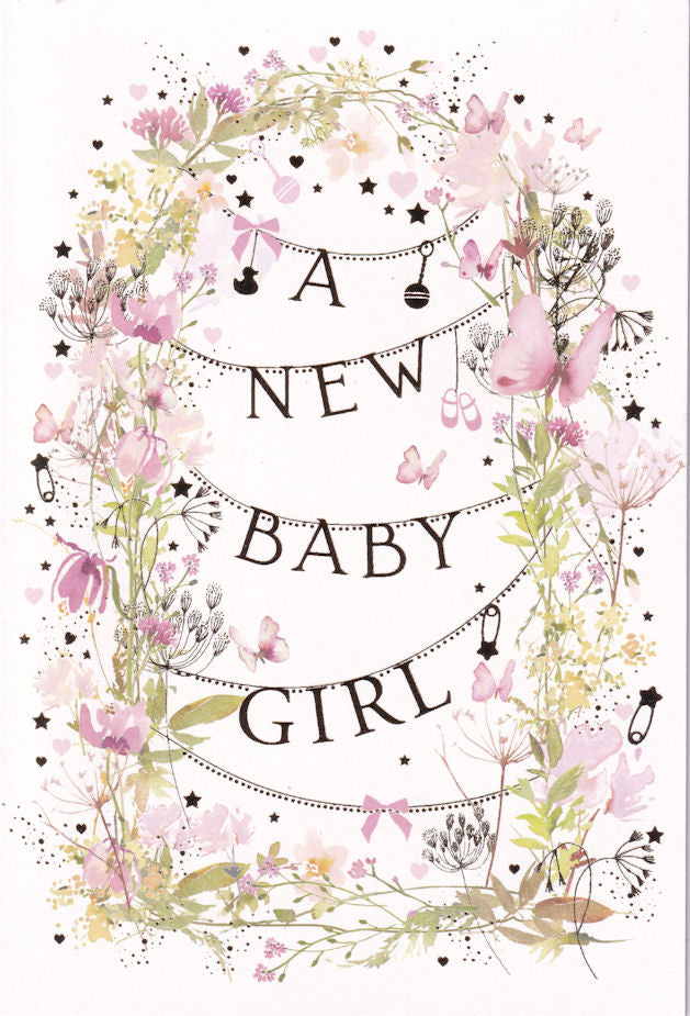 A New Baby Girl Card - Nigel Quiney