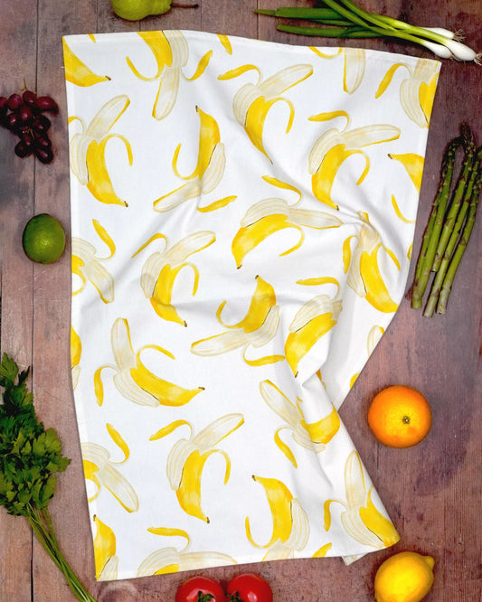 Bananas Cotton Designer Tea Towel - Corinne Alexander
