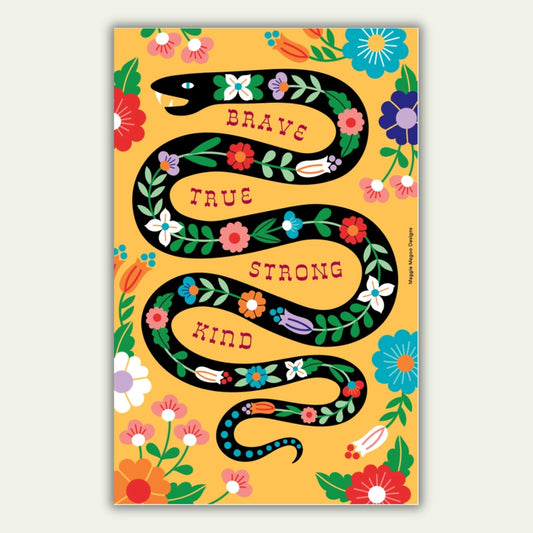 Be Strong Snake Tea Towel - Maggiemagoo Designs