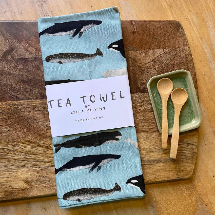 Whales Cotton Tea Towel - Lydia Meiying