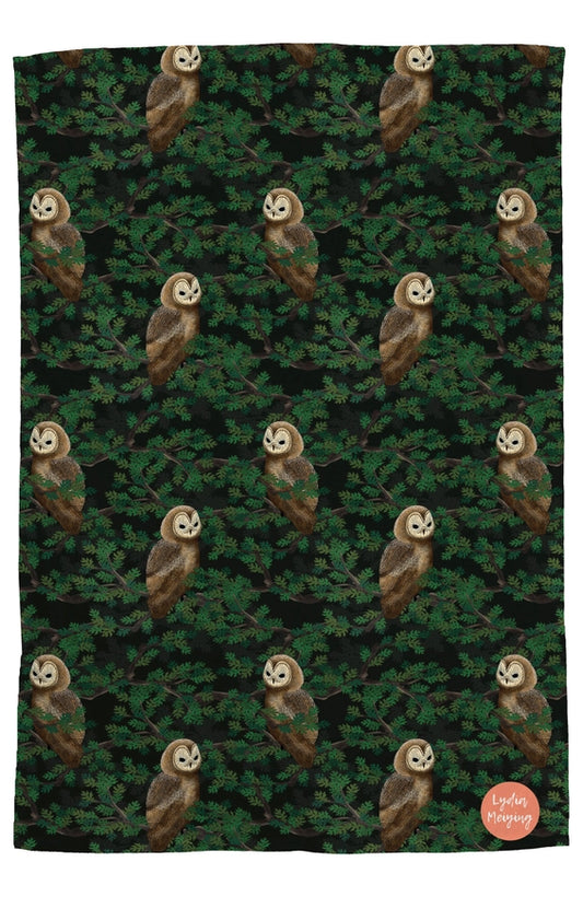 Night Owls Art Tea Towel - Lydia Meiying