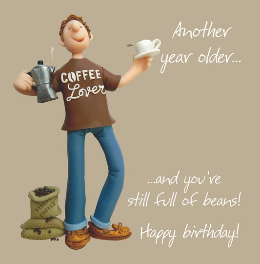 Still Full Of Beans! Male Happy Birthday Card - Holy Mackerel