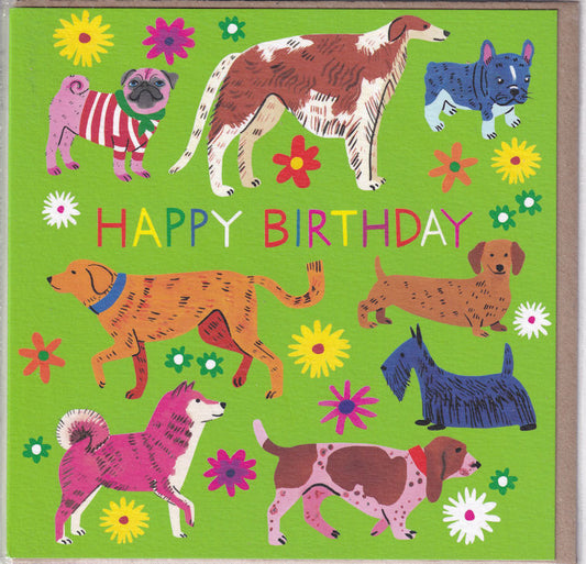 Cute Dogs Happy Birthday Card - Earlybird Designs