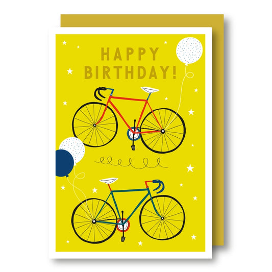 Racing Bicycles Happy Birthday! Card - Jessica Hogarth