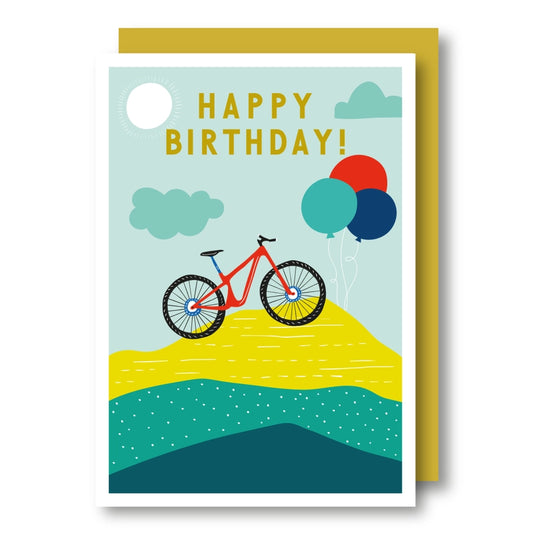 Mountain Bike Happy Birthday! Card - Jessica Hogarth
