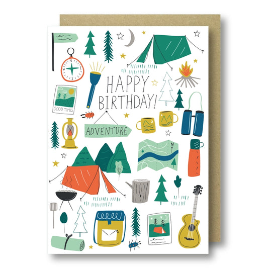 Outdoors Adventure Happy Birthday! Card - Jessica Hogarth