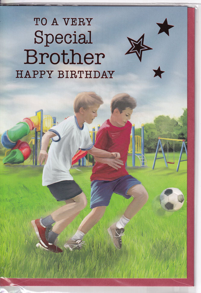 Football Brother To A Very Special Brother Happy Birthday Card teenage ...